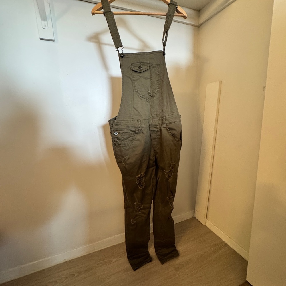 Olive Green Overalls